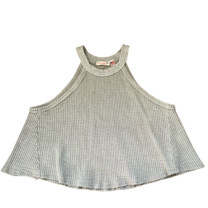 Anthropologie Maronie Loungewear Green Ribbed Tank Top